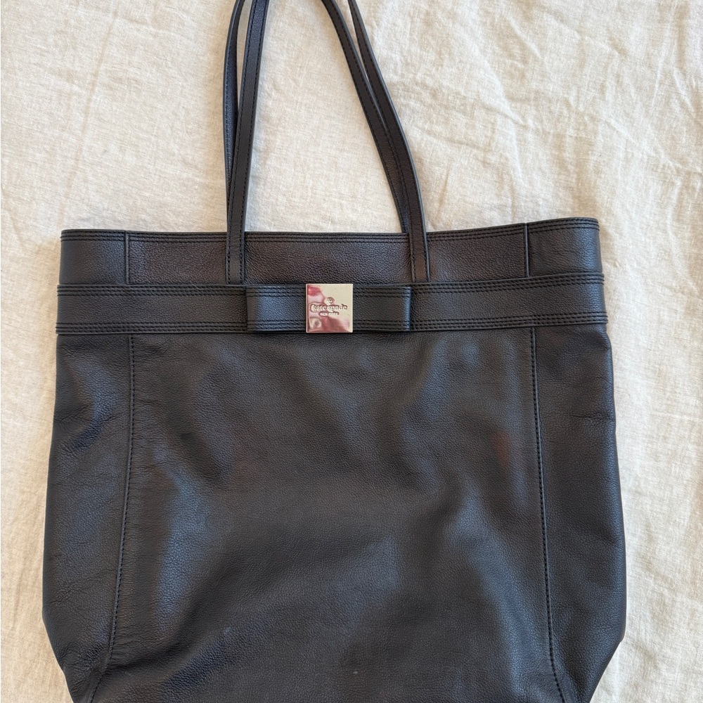 Kate Spade Black Leather Tote Bag